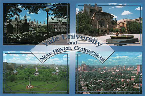 Yale University and New Haven, Connecticut, Postcard
